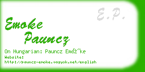 emoke pauncz business card
